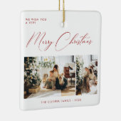 Holiday Photo Card | Modern Christmas Keramisch Ornament (Rechts)