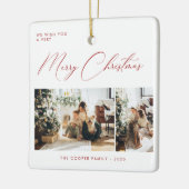 Holiday Photo Card | Modern Christmas Keramisch Ornament (Links)
