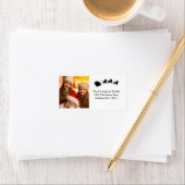 Holiday Photo Holiday Cute Santa Kerstmis Etiket (Insitu)