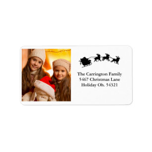 Holiday Photo Holiday Cute Santa Kerstmis Etiket