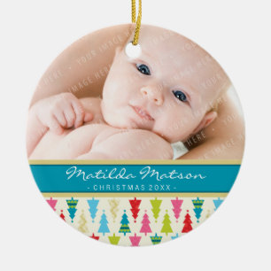 HOLIDAY PHOTO ORNAMENT gevierde kerstboom