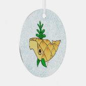 Holiday Pinapple Metalen Ornament (Voorkant Rechts)