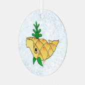 Holiday Pinapple Metalen Ornament (Voorkant links)