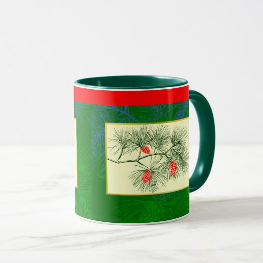 Holiday Pine  Art Coffee Mok (Voorkant rechts)