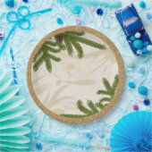 Holiday Pine Boughs Comfort and Joy Papieren Bordje (Feest)