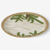 Holiday Pine Boughs Comfort and Joy Papieren Bordje (Gekanteld)