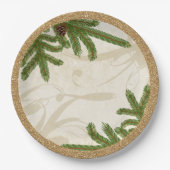 Holiday Pine Boughs Comfort and Joy Papieren Bordje (Voorkant)