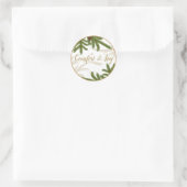 Holiday Pine Boughs Comfort and Joy Ronde Sticker (Tas)