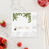 Holiday Pine Boughs Comfort en Joy Paper Napkin Servet (Insitu)