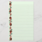 Holiday Pine Cone Lond Stationery Briefpapier (Voorkant)