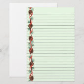 Holiday Pine Cone Lond Stationery Briefpapier (Voorkant / Achterkant)
