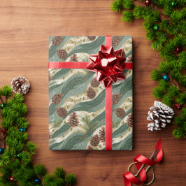 Holiday Pinecone Cadeaupapier