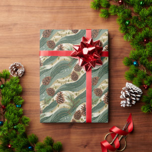 Holiday Pinecone Cadeaupapier