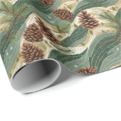 Holiday Pinecone Cadeaupapier (Rol Hoek)