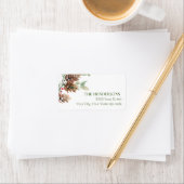 Holiday Pinecone-etiket met kerstterugzending Etiket (Insitu)