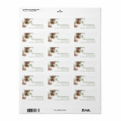 Holiday Pinecone-etiket met kerstterugzending Etiket (Full Sheet)