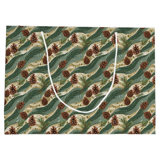 Holiday Pinecone Groot Cadeauzakje (Achterkant)