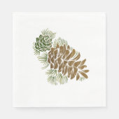 Holiday Pinecone Paper Napkins Servet (Voorkant)