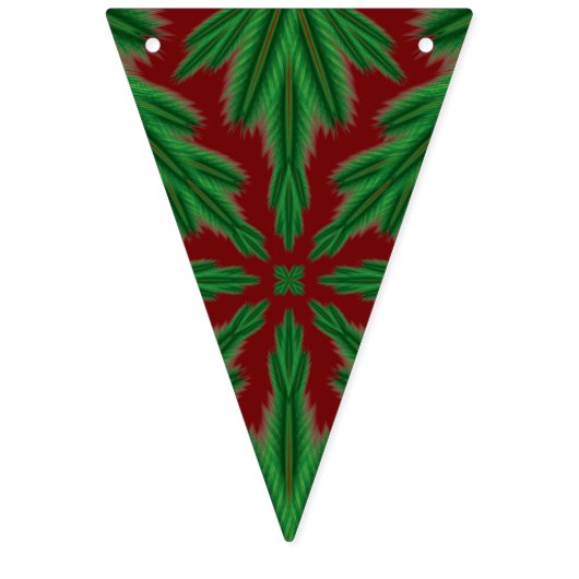 Holiday Pines Garnet Driehoek Bunting Banner (Derde vlag)