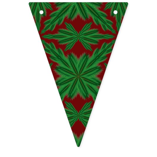 Holiday Pines Garnet Driehoek Bunting Banner (Tweede vlag)