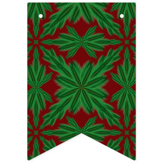 Holiday Pines Granaat Swallowtail Bunting Banner (Tweede vlag)
