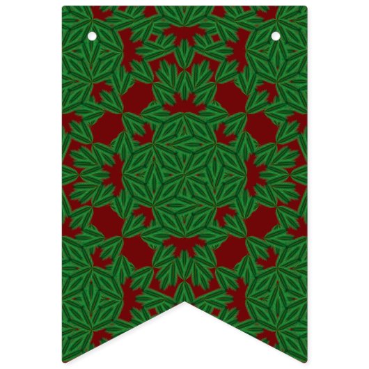 Holiday Pines Granaat Swallowtail Bunting Banner (Eerste vlag)
