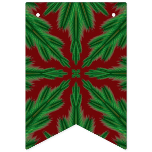 Holiday Pines Granaat Swallowtail Bunting Banner (Derde vlag)