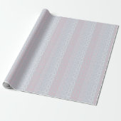 Holiday Pink Grey kerstbomen Modern Cadeaupapier (Uitgerold)
