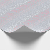 Holiday Pink Grey kerstbomen Modern Cadeaupapier (Hoek)