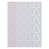 Holiday Pink Grey kerstbomen Modern Tafelkleed (Voorkant)