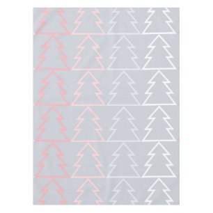 Holiday Pink Grey kerstbomen Modern Tafelkleed
