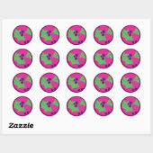 Holiday Pink Paars Holly Berries Envelope Seal Ronde Sticker (Vel)
