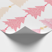 Holiday Pink Tree Cadeaupapier (Hoek)