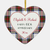 Holiday Plaid 60th of EEN Jubilea Ornament (Voorkant)