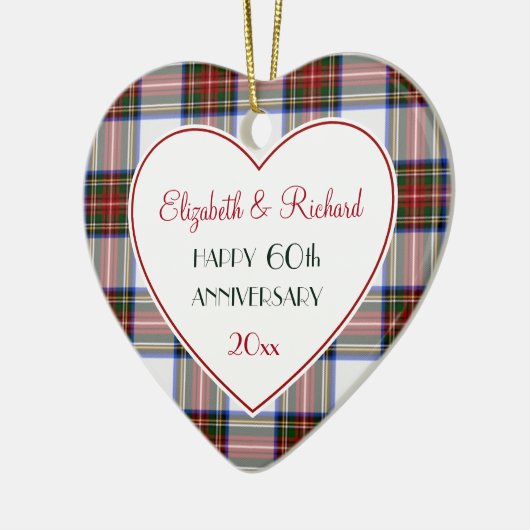 Holiday Plaid 60th of EEN Jubilea Ornament (Links)