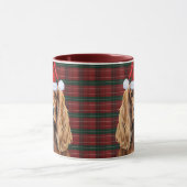 Holiday Plaid Cocker Spaniel Christmas Santa Dog Mok (Midden)