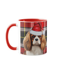 Holiday Plaid King Charles Spaniel Kersthond