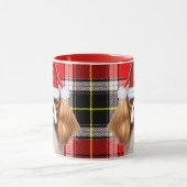 Holiday Plaid King Charles Spaniel Kersthond Mok (Midden)