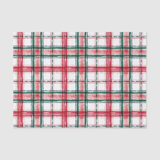 HOLIDAY PLAID Red Green Tissuepapier (Voorkant)