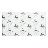 Holiday Plaid Rendier Kussensloop-King Size Kussensloop (Achterkant)