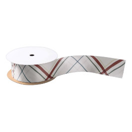 Holiday plaid simple classic maroon, green, navy satijnen lint