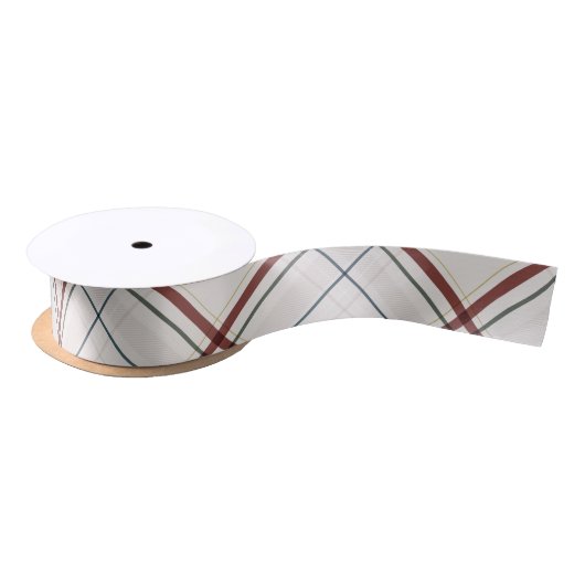 Holiday plaid simple classic maroon, green, navy satijnen lint (Spoel)