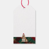 Holiday Plaid with an Afghan Hound Dog Christmas Cadeaulabel (Achterkant)