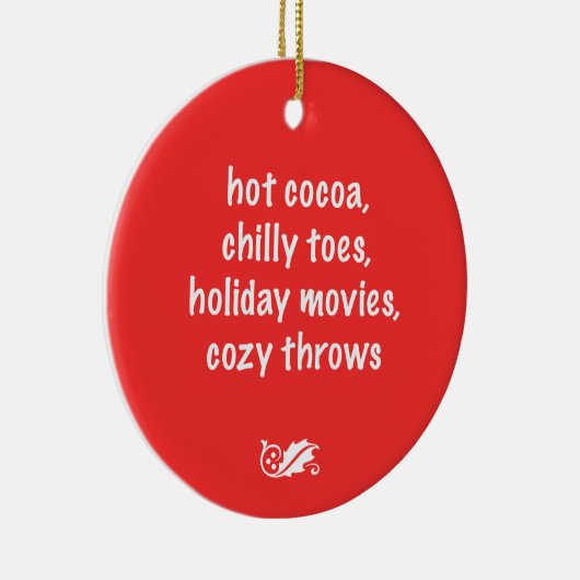 Holiday Poem Red Ornament (Rechts)