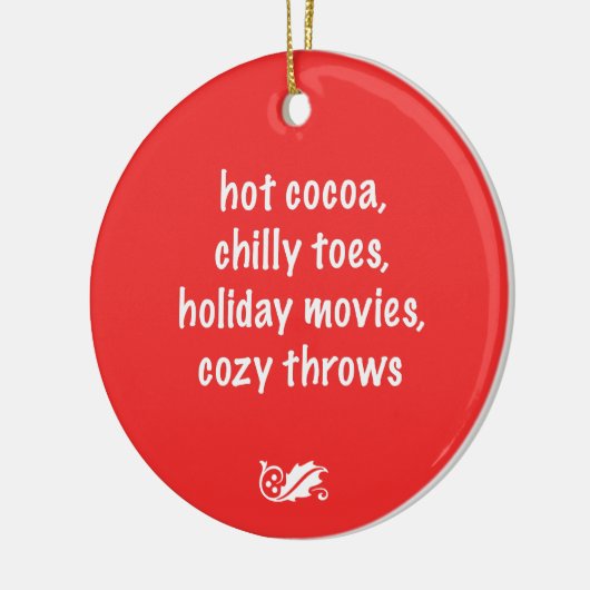 Holiday Poem Red Ornament (Links)