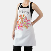 Holiday Poinsettia Apron - Be Merry Apron Schort (Insitu)