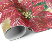 Holiday Poinsettia Cadeaupapier (Rol Hoek)