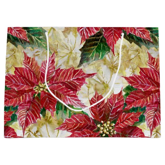Holiday Poinsettia Groot Cadeauzakje (Voorkant)