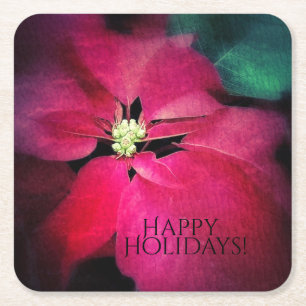 Holiday Poinsettia Onderzetters