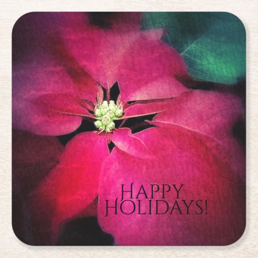 Holiday Poinsettia Onderzetters (Voorkant)